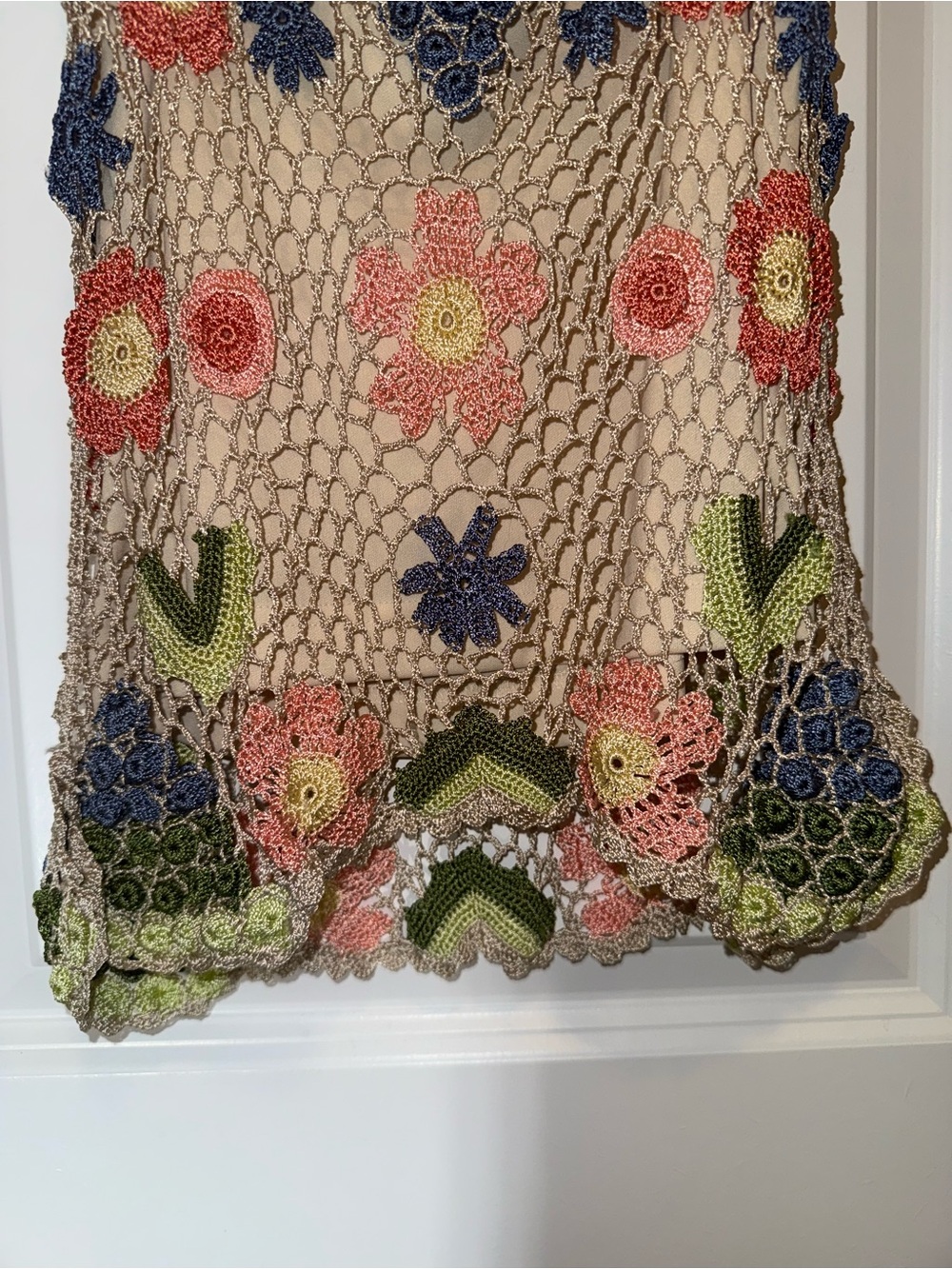 Very Vera | Vintage Crochet Floral Camisole Tank Top Multicolor Boho | Size S - Picture 9 of 11